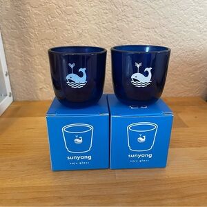 Korean whale shot glasses - set of 2